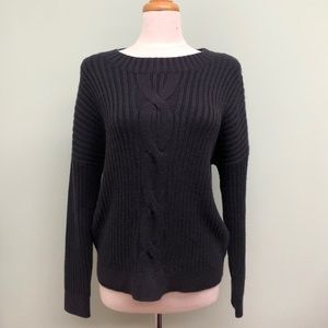 French Connection | Women's Cable Knit Sweater | Navy | Medium